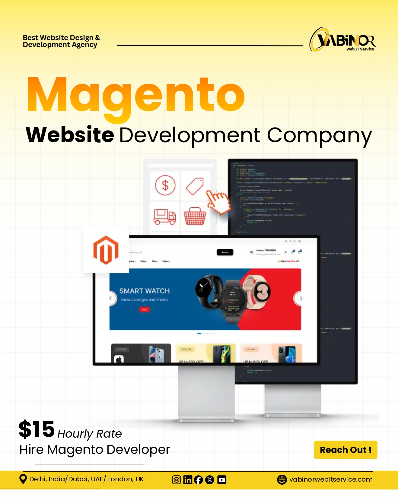 Magento website develpment company in Delhi-HIre Magento developer